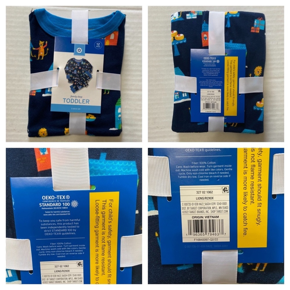 COPY - Target Kids Pajama Set Hanukkah Family Unisex Matching Pajamas Dreidel L… - Picture 3 of 10